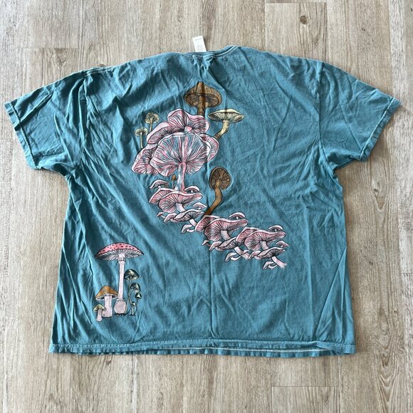 Womens Project Social T Urban Outfitters Blue Mushroom Tshirt - L/XL - Picture 3 of 5